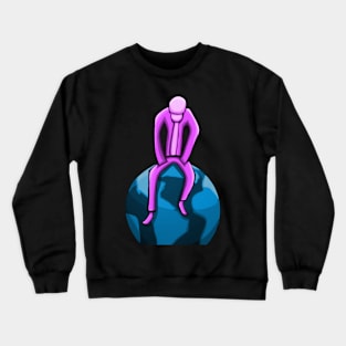 Top Of The World Logo(Pink and Blue) Crewneck Sweatshirt